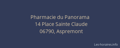 Pharmacie du Panorama