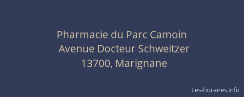 Pharmacie du Parc Camoin