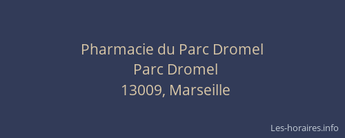 Pharmacie du Parc Dromel
