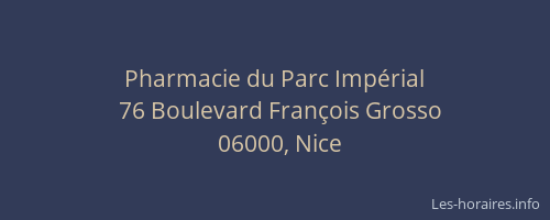 Pharmacie du Parc Impérial