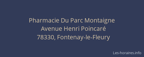 Pharmacie Du Parc Montaigne
