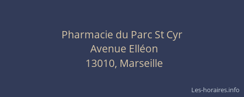 Pharmacie du Parc St Cyr