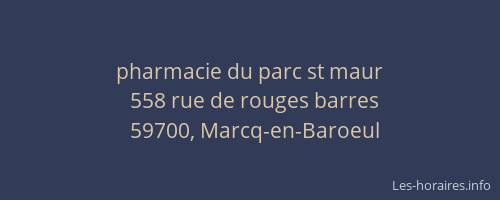 pharmacie du parc st maur