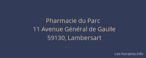 Pharmacie du Parc