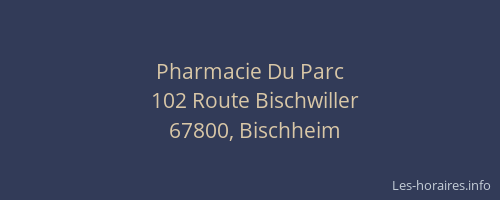 Pharmacie Du Parc