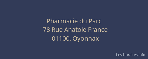 Pharmacie du Parc