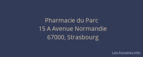 Pharmacie du Parc