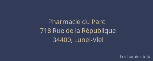 Pharmacie du Parc