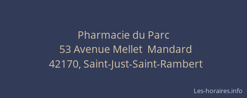 Pharmacie du Parc