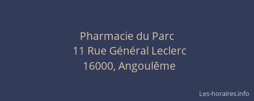 Pharmacie du Parc