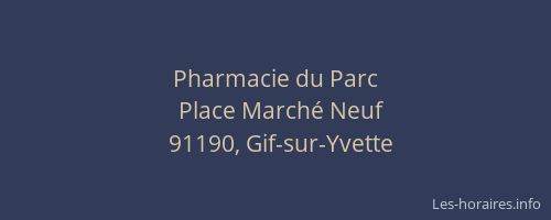 Pharmacie du Parc