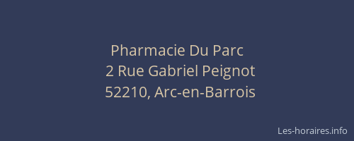 Pharmacie Du Parc