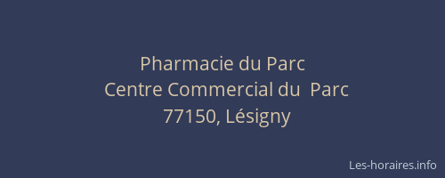 Pharmacie du Parc