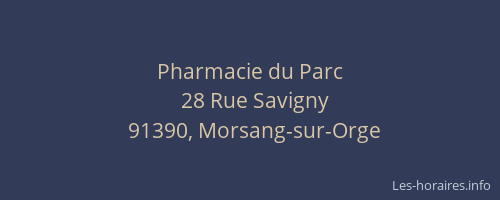 Pharmacie du Parc