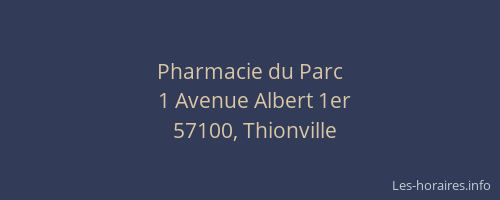 Pharmacie du Parc