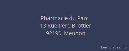 Pharmacie du Parc