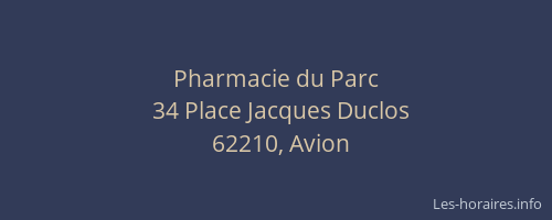 Pharmacie du Parc