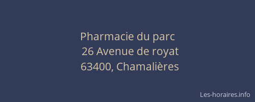 Pharmacie du parc