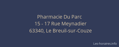 Pharmacie Du Parc