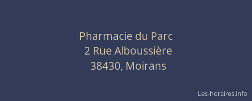 Pharmacie du Parc