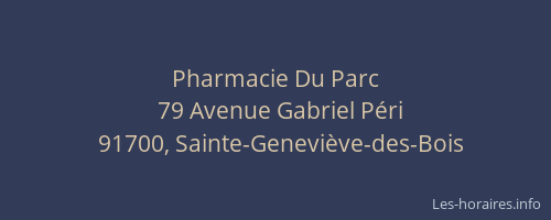 Pharmacie Du Parc