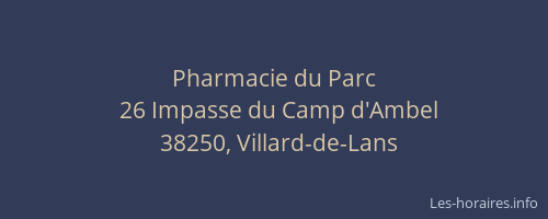 Pharmacie du Parc