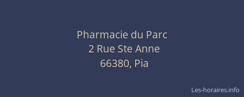 Pharmacie du Parc