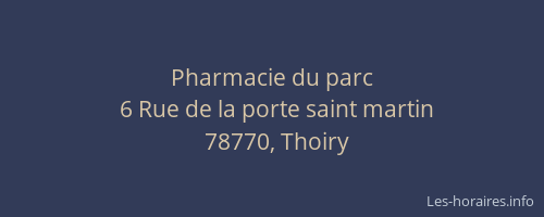 Pharmacie du parc