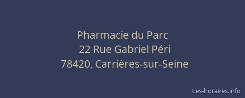 Pharmacie du Parc
