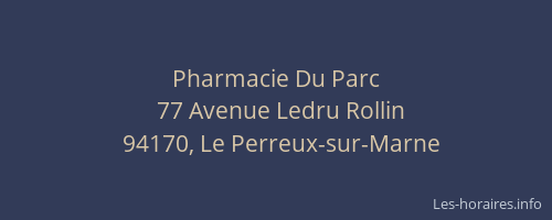 Pharmacie Du Parc