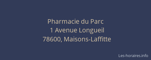 Pharmacie du Parc