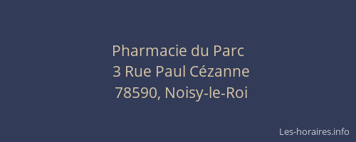 Pharmacie du Parc