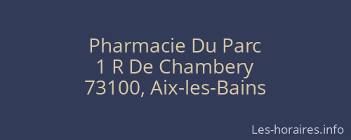 Pharmacie Du Parc