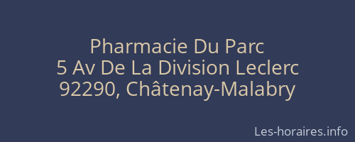 Pharmacie Du Parc