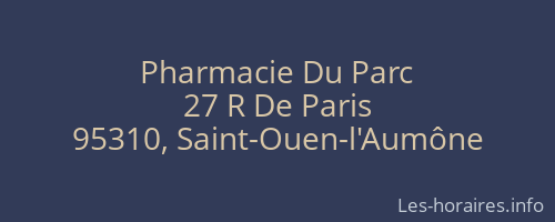 Pharmacie Du Parc