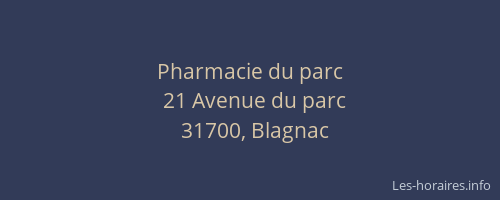 Pharmacie du parc