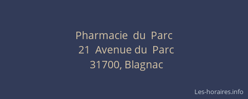 Pharmacie  du  Parc