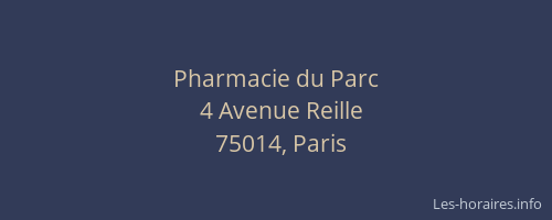 Pharmacie du Parc