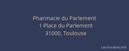 Pharmacie du Parlement