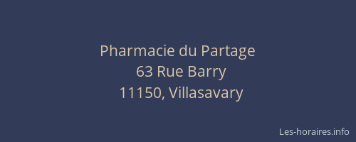 Pharmacie du Partage
