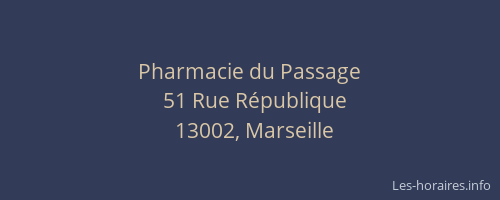 Pharmacie du Passage