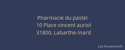 Pharmacie du pastel