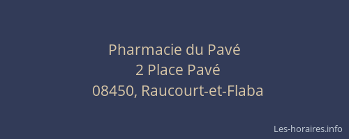 Pharmacie du Pavé