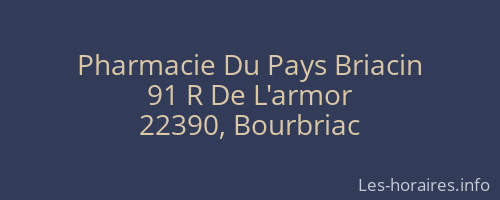 Pharmacie Du Pays Briacin