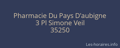 Pharmacie Du Pays D'aubigne
