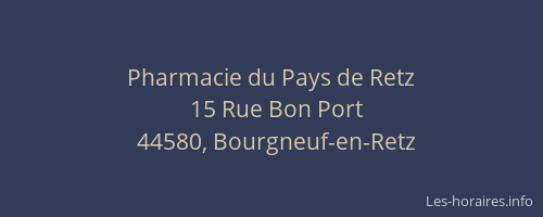 Pharmacie du Pays de Retz