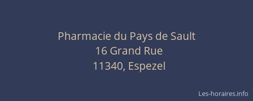 Pharmacie du Pays de Sault
