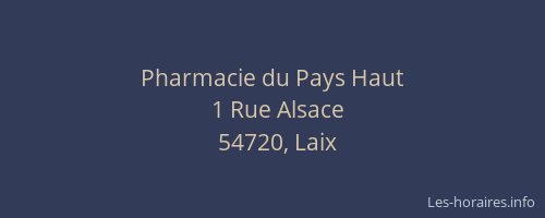 Pharmacie du Pays Haut