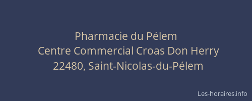 Pharmacie du P&eacute;lem