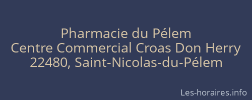 Pharmacie du Pélem